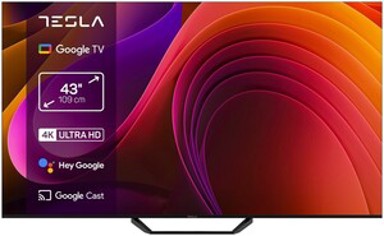 TESLA TV 43E655BFS, 43", 4K UHD LED, Google Smart TV